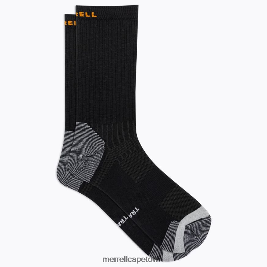 Black F60FX2469 Trail Runner Light Crew Sock (JSS27021-010) Merrell