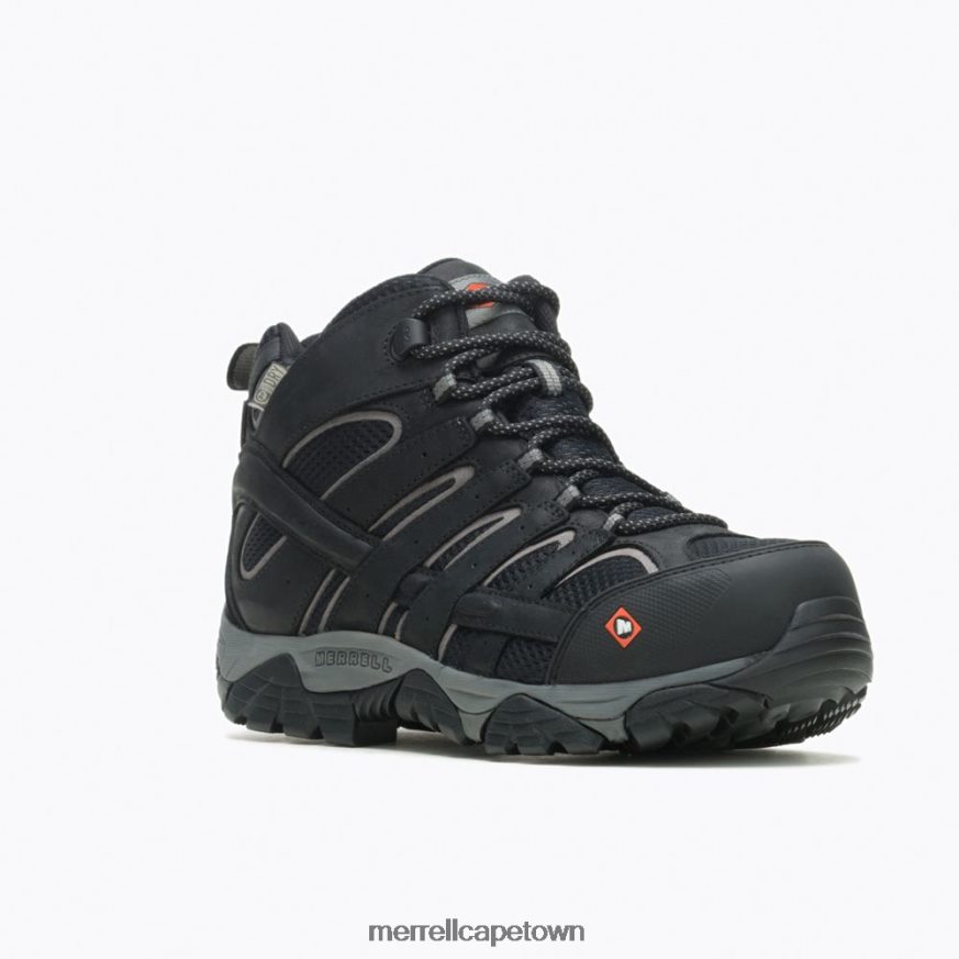 Black F60FX2619 Moab Vertex Mid Waterproof Comp Toe Work Boot Wide Width (J05241W) Merrell