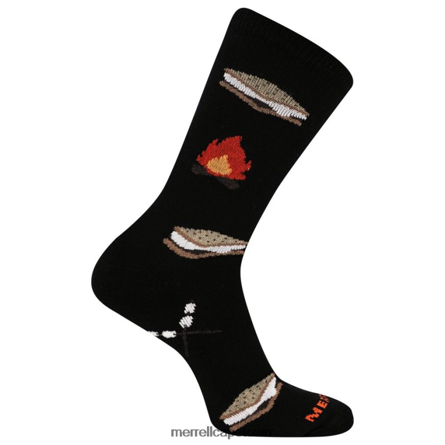 Black F60FX2623 Smores Crew Sock (JSF26248-010) Merrell