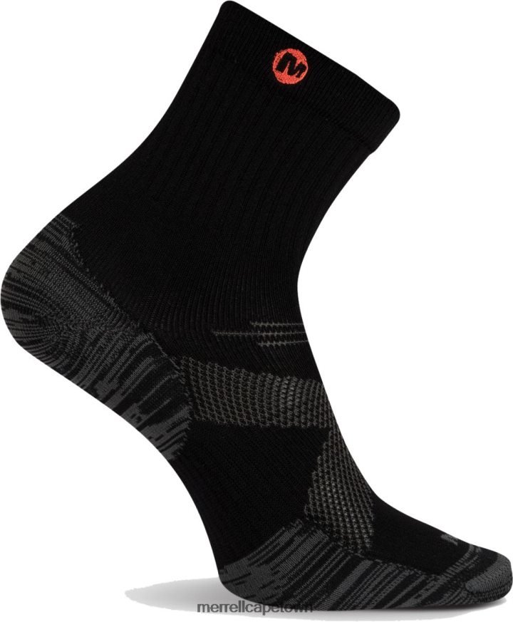 Black F60FX2756 Bare Access Mid Crew Sock (JSS25926-010) Merrell