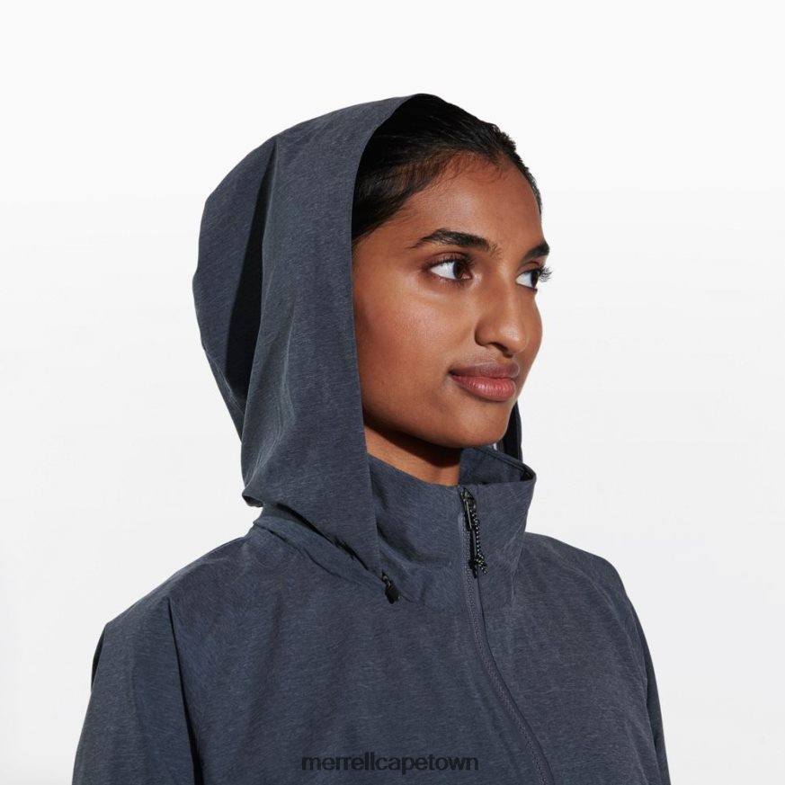 Black Heather F60FX21183 Alpine Packable Rain Shell (JWS26352-003) Merrell