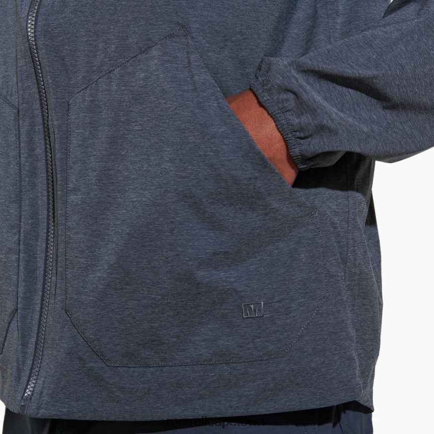 Black Heather F60FX2702 Alpine Packable Rain Shell (JMS26321-003) Merrell