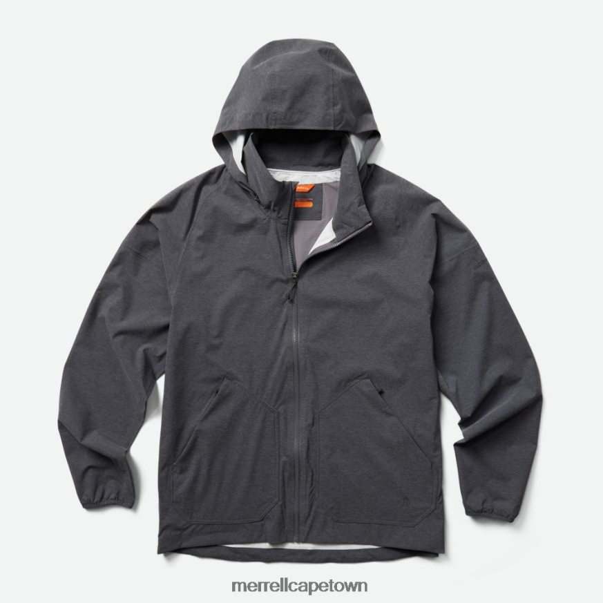 Black Heather F60FX2702 Alpine Packable Rain Shell (JMS26321-003) Merrell