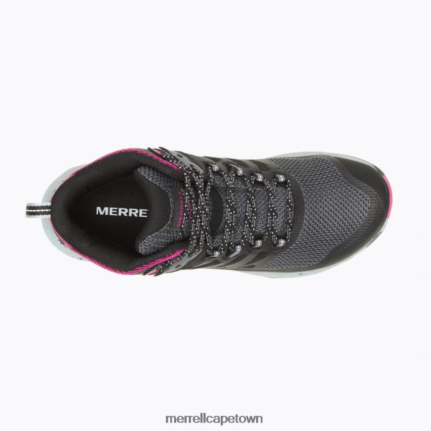 Black/Fuchsia F60FX21084 Antora 3 Mid Waterproof (J067582) Merrell
