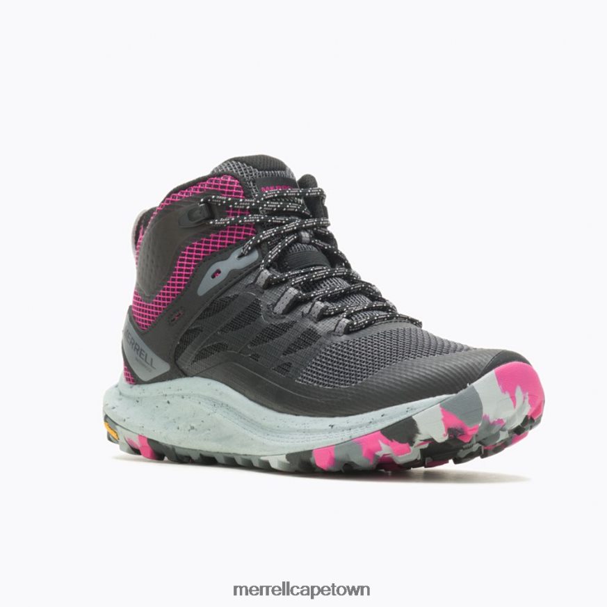 Black/Fuchsia F60FX21084 Antora 3 Mid Waterproof (J067582) Merrell