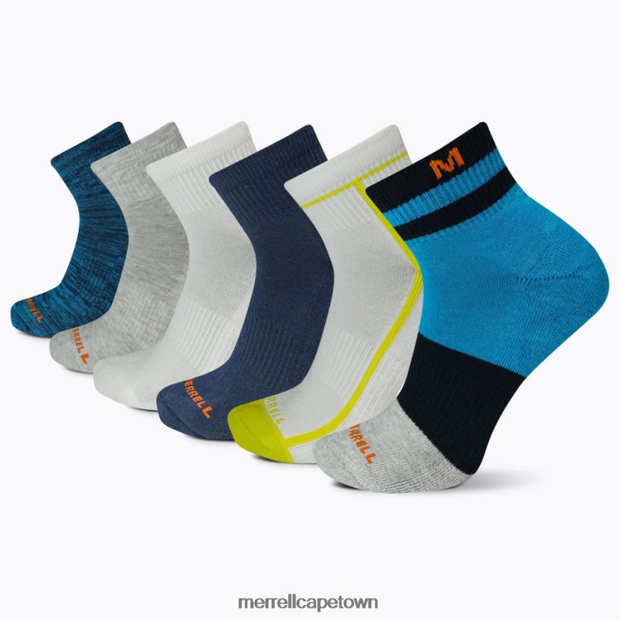 Blue Assorted F60FX2222 Cushion Quarter 6 Pack (JSS27019-431) Merrell