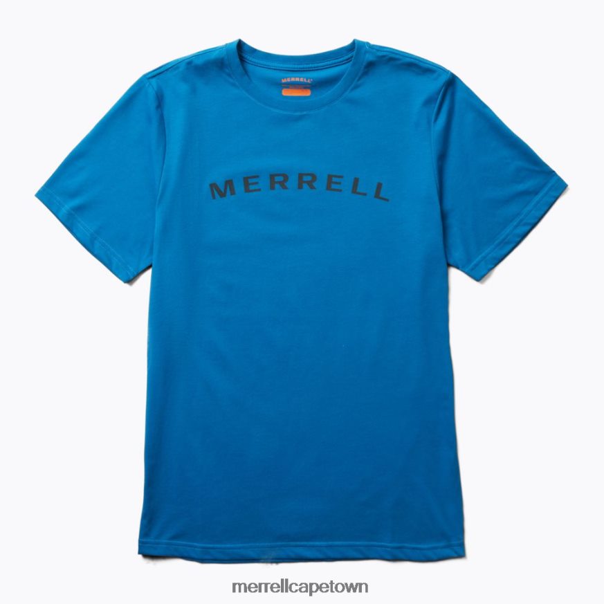 Blue F60FX2583 Wordmark Short Sleeve Tee (JMS26332-352) Merrell