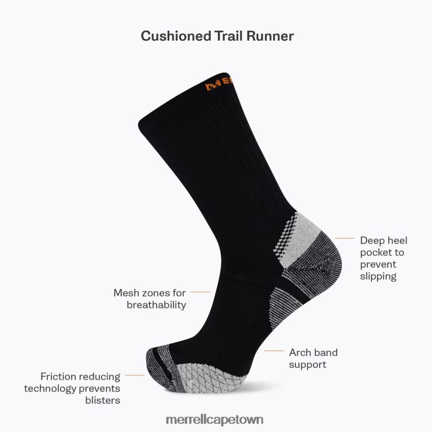 Blue Multi F60FX2418 Cushion Trail Runner Tab Sock (JSS27023-401) Merrell