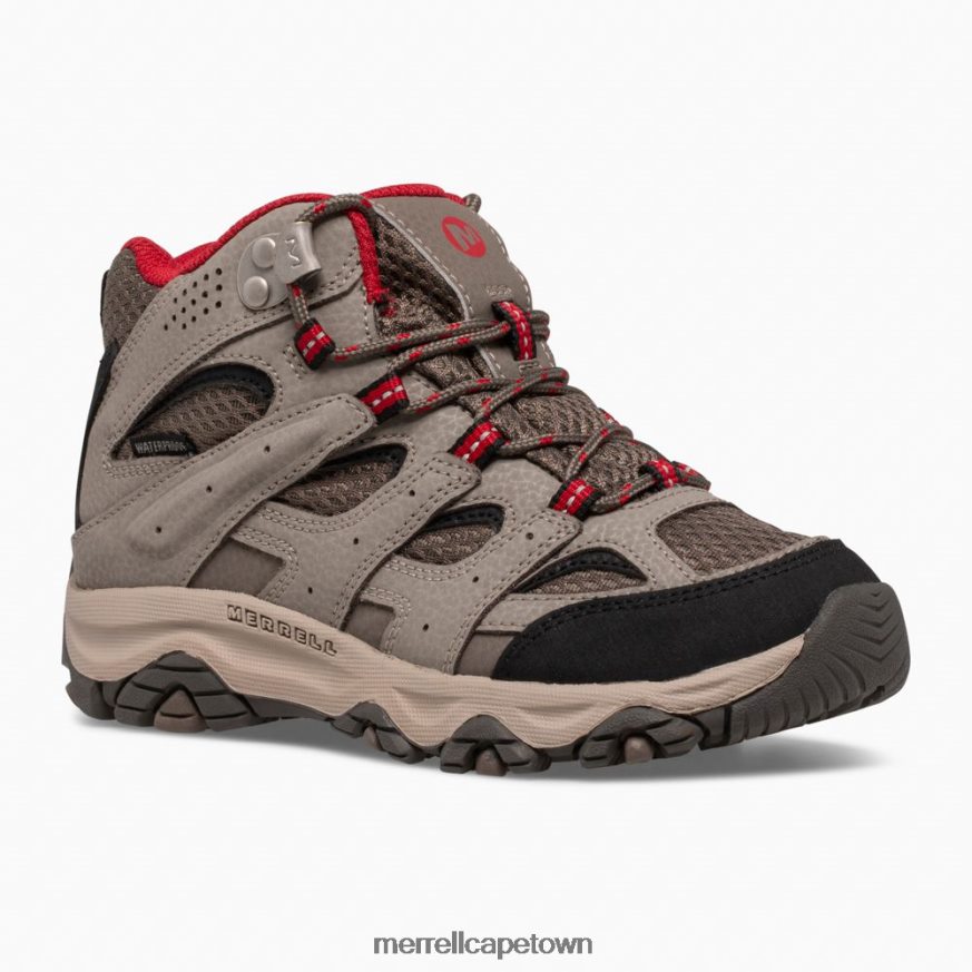 Boulder/Red F60FX21430 Moab 3 Mid Waterproof Boot (MK265701) Merrell