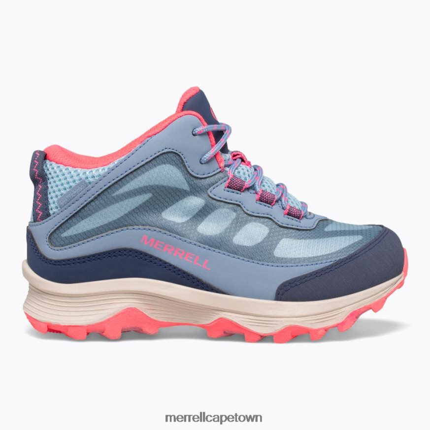 Dusty Blue/Coral F60FX21382 Moab Speed Mid Waterproof (MK165213) Merrell