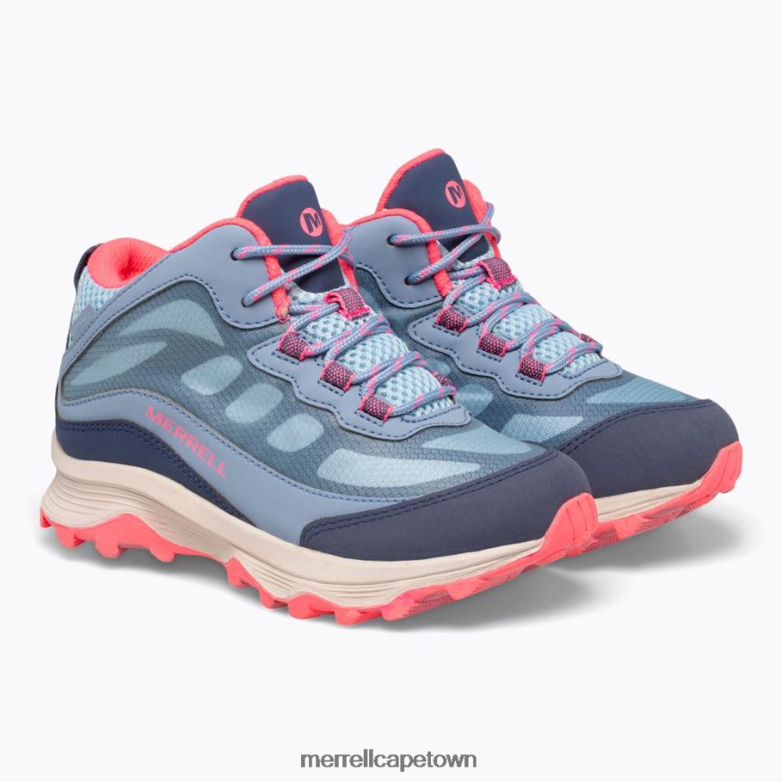 Dusty Blue/Coral F60FX21382 Moab Speed Mid Waterproof (MK165213) Merrell