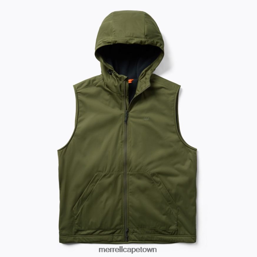 Dusty Olive F60FX2596 Whisper Hooded Vest (JMS26863-326) Merrell