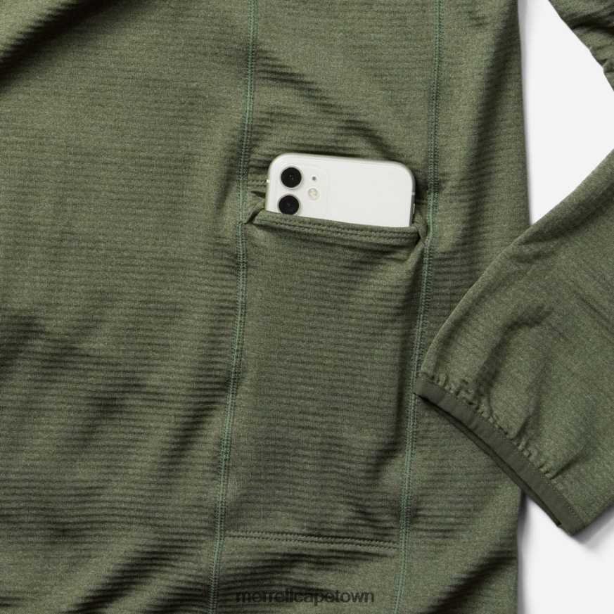 Dusty Olive Heather F60FX2551 Geotex Full Zip Hoodie (JMS26325-327) Merrell