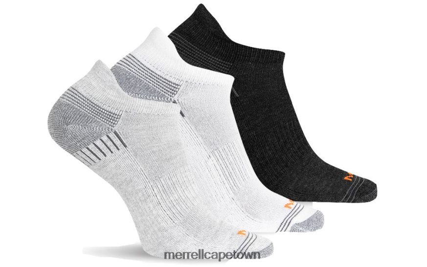 Grey Heather Asst F60FX2361 Recycled Low Cut Tab Sock 3 Pack (JSF24606-041) Merrell