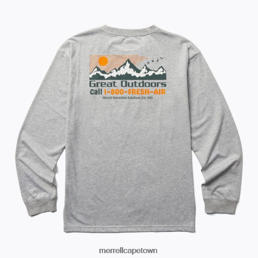 Grey Heather F60FX2561 Great Outdoors Long Sleeve Tee (JMF26624-050) Merrell