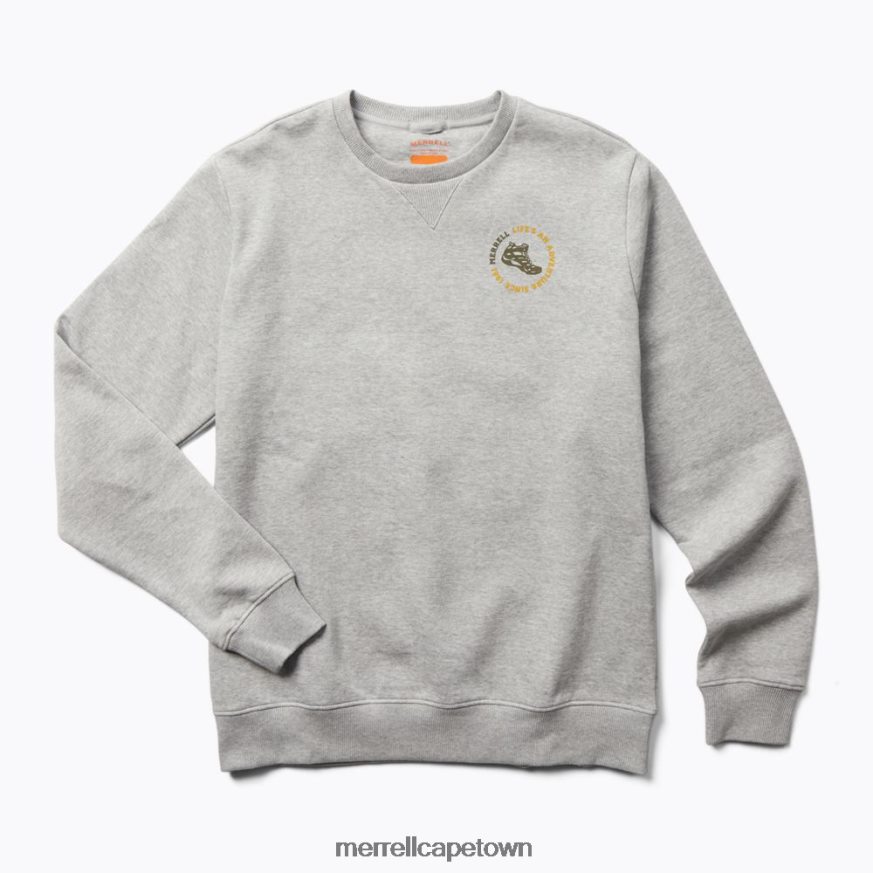 Grey Heather F60FX2696 Life\s An Adventure Crew Neck Fleece (JMF26623-050) Merrell