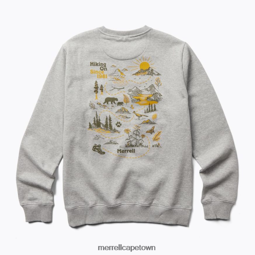 Grey Heather F60FX2696 Life\s An Adventure Crew Neck Fleece (JMF26623-050) Merrell