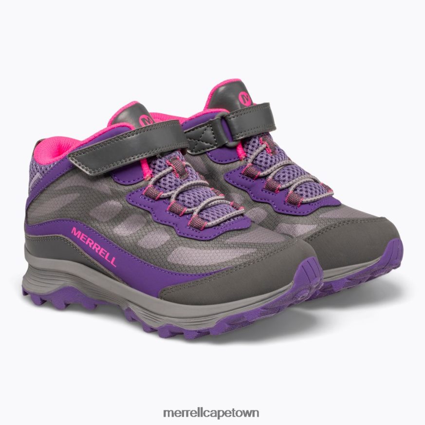Grey/Pink/Purple F60FX21387 Moab Speed Mid A/C Waterproof (MK165209) Merrell