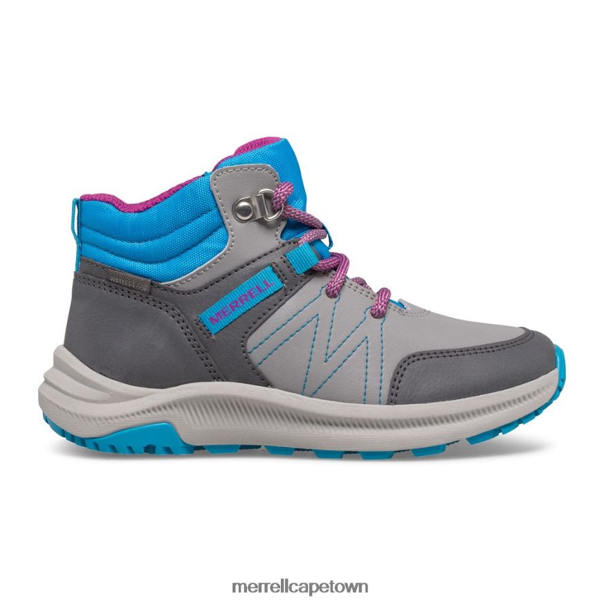 Grey/Turq F60FX21510 Greylock Waterproof Boot (MK165225) Merrell