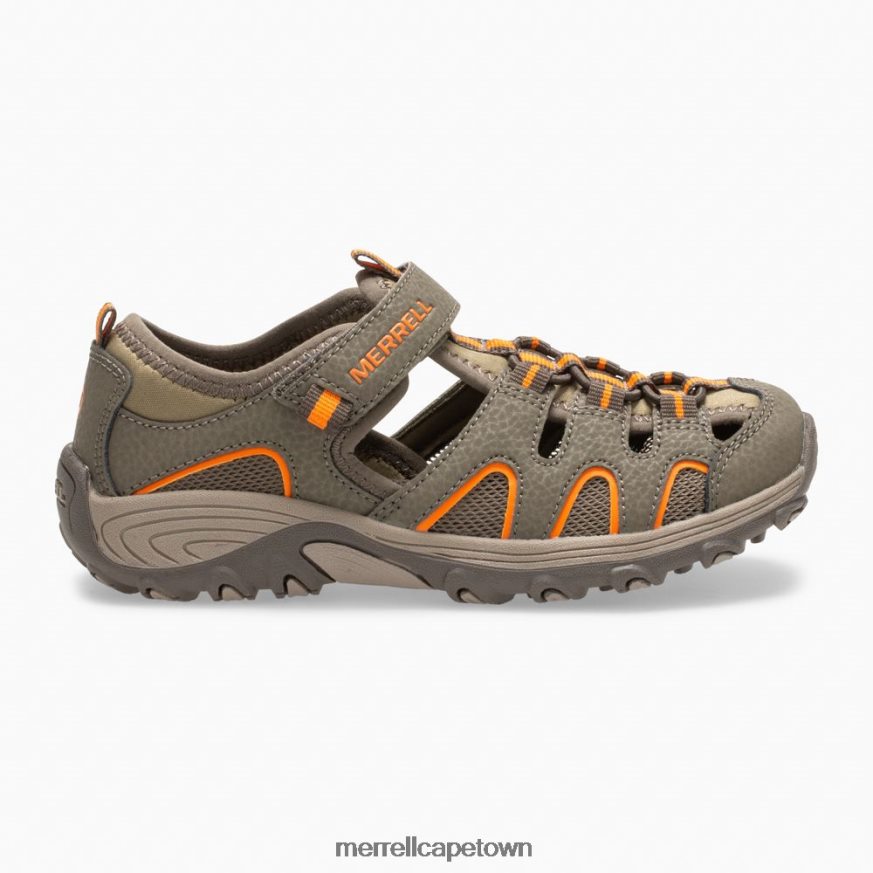 Gunsmoke/Orange F60FX21411 Hydro H2O Hiker Sandal (MK261856K) Merrell