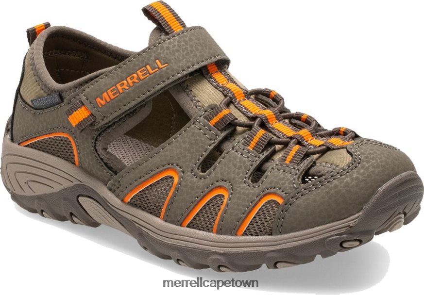 Gunsmoke/Orange F60FX21411 Hydro H2O Hiker Sandal (MK261856K) Merrell