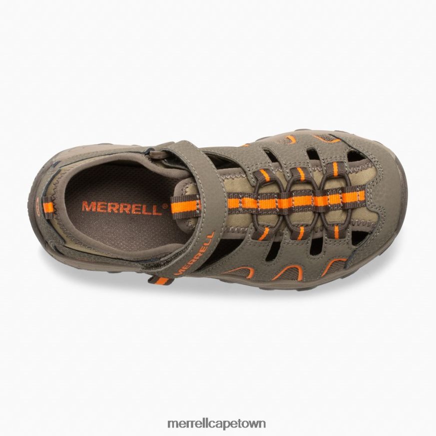 Gunsmoke/Orange F60FX21411 Hydro H2O Hiker Sandal (MK261856K) Merrell