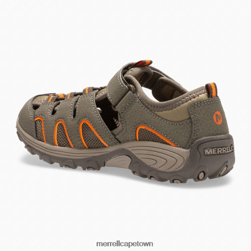 Gunsmoke/Orange F60FX21411 Hydro H2O Hiker Sandal (MK261856K) Merrell