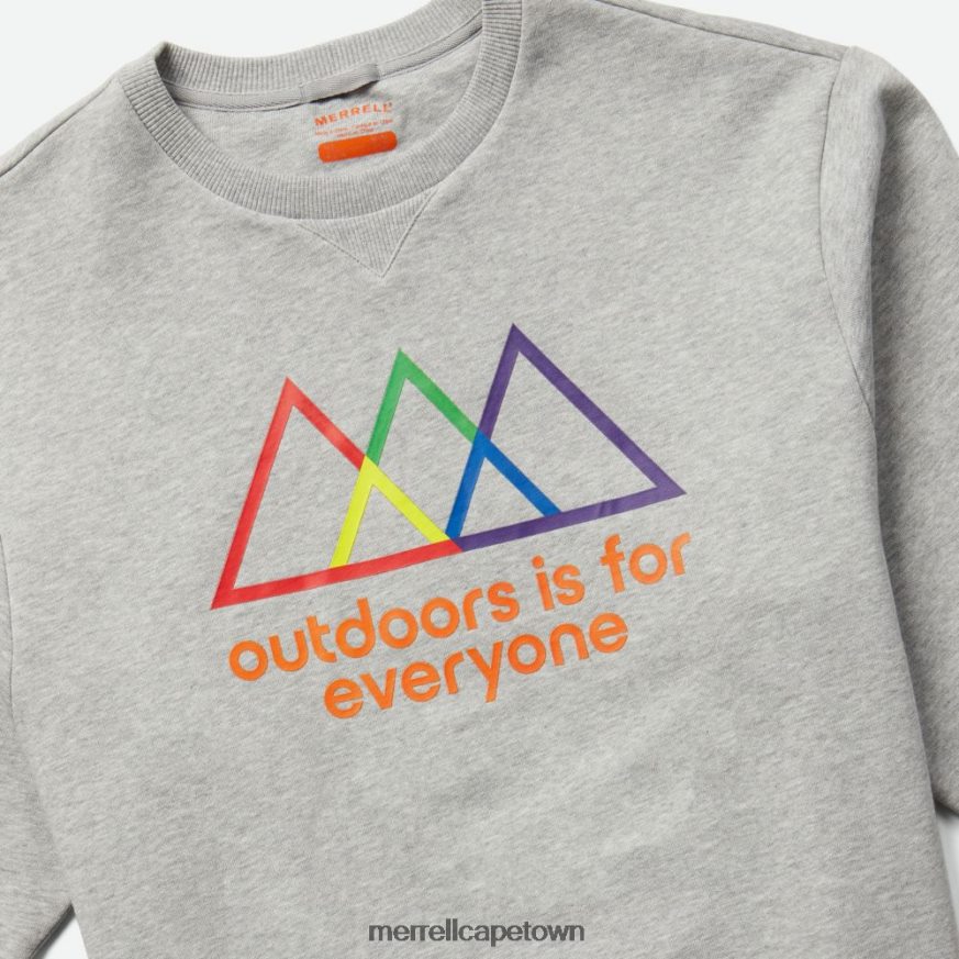 Heather Gray F60FX2748 Outdoors Is For Everyone Crewneck Sweatshirt (JMS26875-050) Merrell