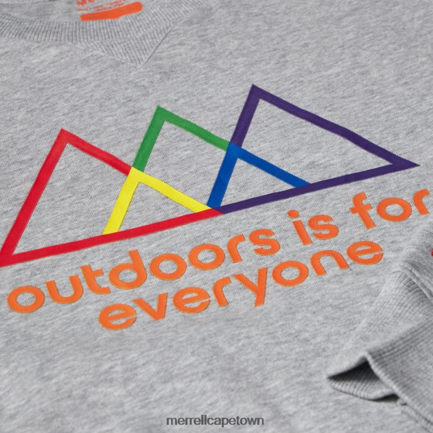 Heather Gray F60FX2748 Outdoors Is For Everyone Crewneck Sweatshirt (JMS26875-050) Merrell