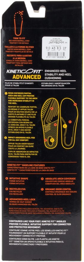 Mesh F60FX2788 Kinetic Fit Advanced Footbed (JAFMB2MM) Merrell