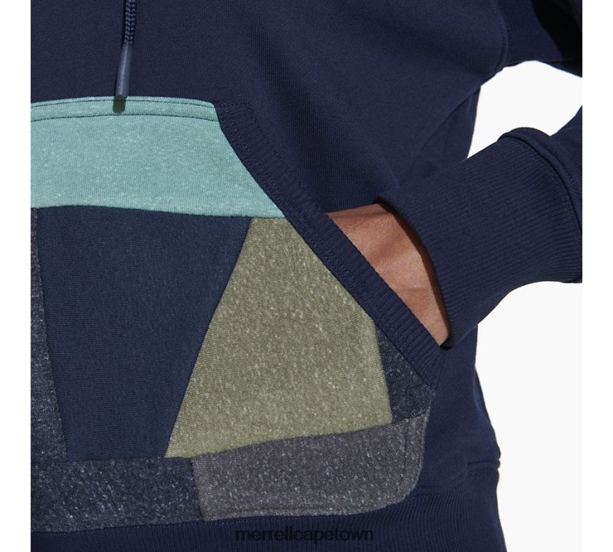 Navy F60FX21240 Scrap Pullover Hoody (JWS26642-353) Merrell