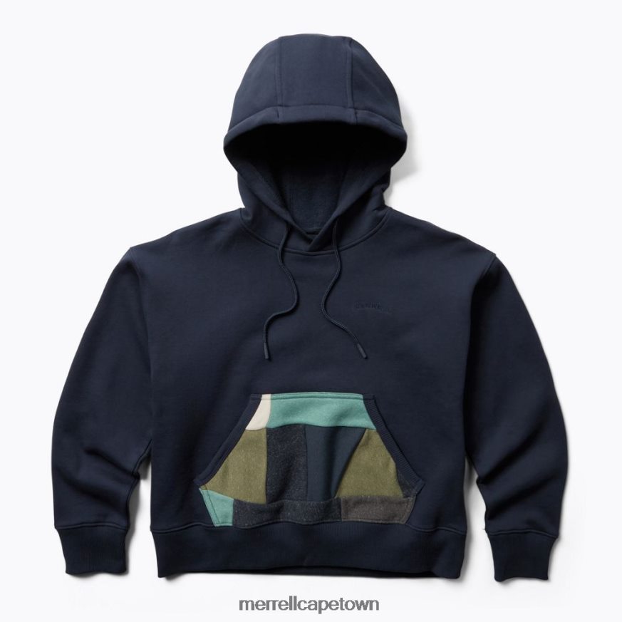 Navy F60FX21240 Scrap Pullover Hoody (JWS26642-353) Merrell