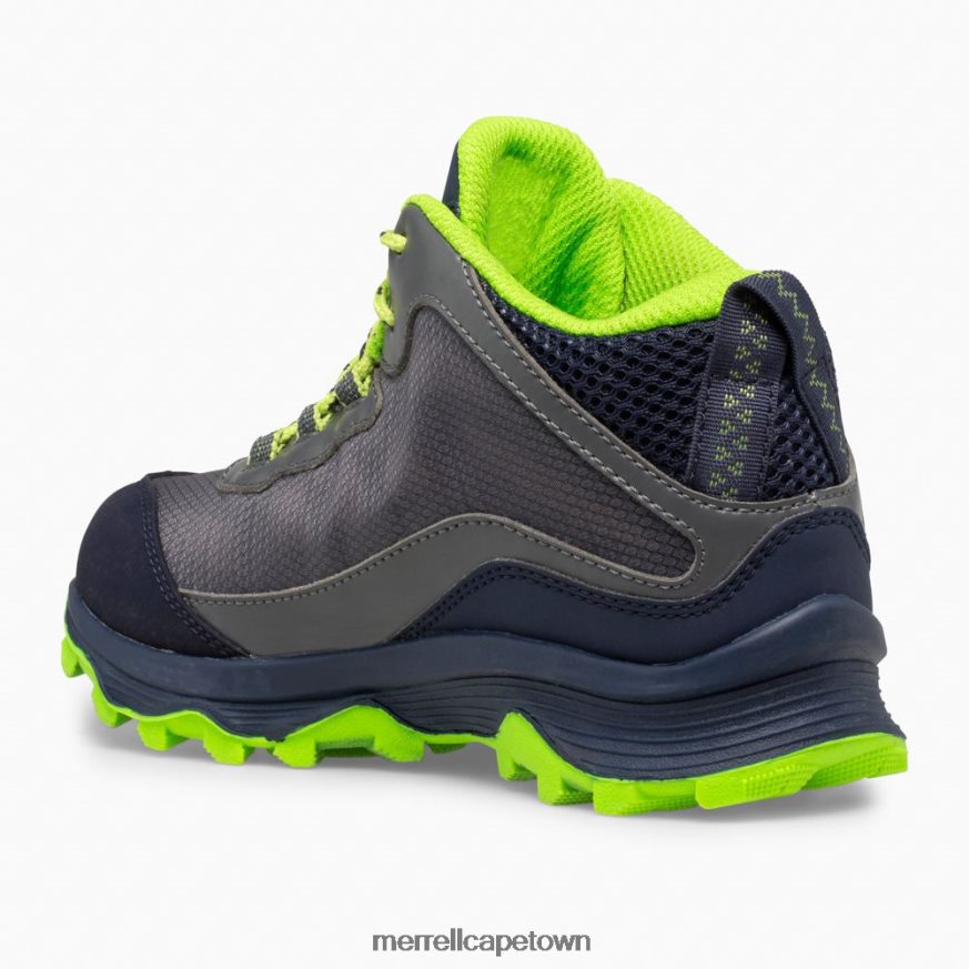 Navy/Grey/Lime F60FX21383 Moab Speed Mid Waterproof (MK265212) Merrell