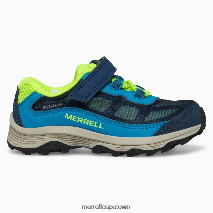 Navy/Hi Viz F60FX21368 Moab Speed Low A/C Jr Waterproof Sneaker (ML267122) Merrell