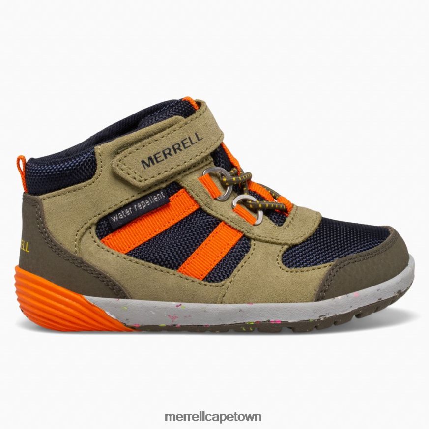 Olive/Navy/Orange F60FX21457 Bare Steps Ridge Jr Hiker (ML266269) Merrell