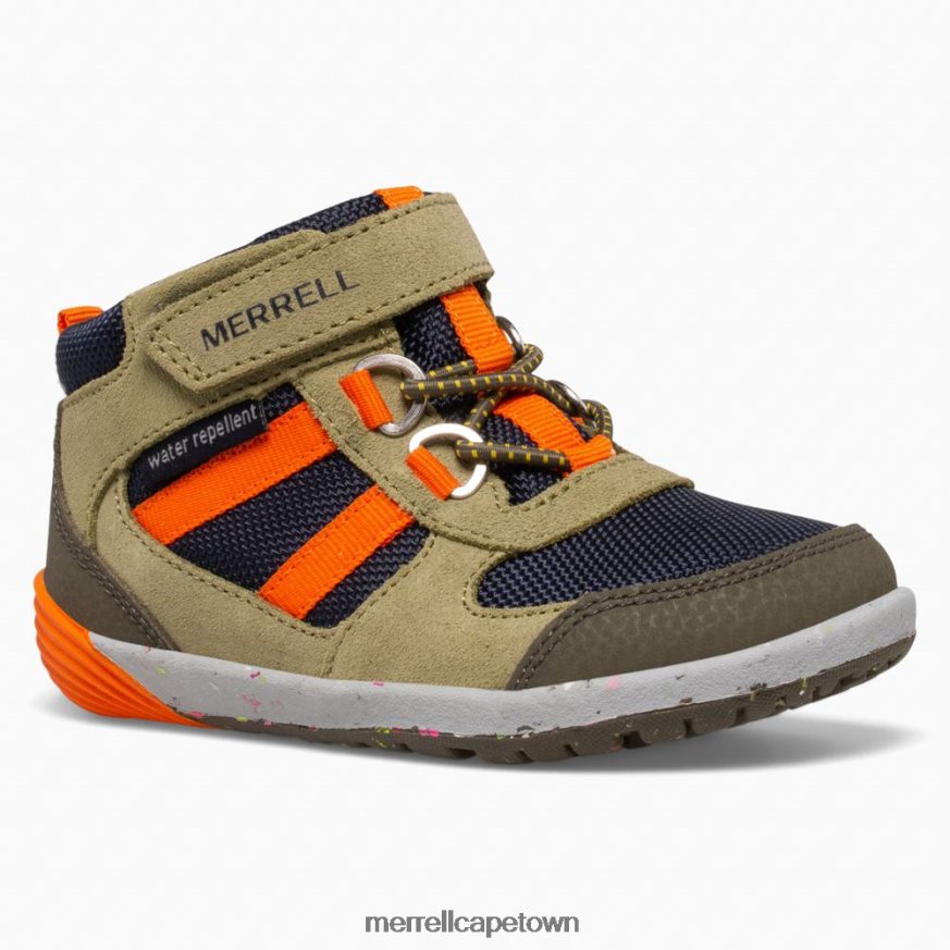 Olive/Navy/Orange F60FX21457 Bare Steps Ridge Jr Hiker (ML266269) Merrell