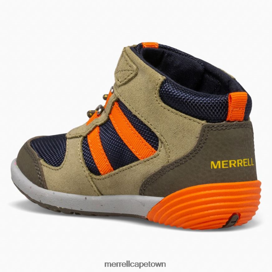 Olive/Navy/Orange F60FX21457 Bare Steps Ridge Jr Hiker (ML266269) Merrell