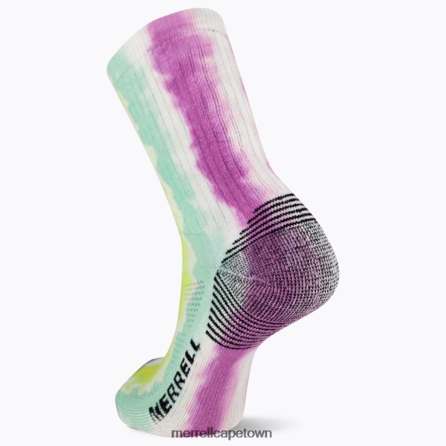 Pink Multi F60FX2304 Moab 360 Print Painted Stripes Crew Sock (JSS27003-652) Merrell
