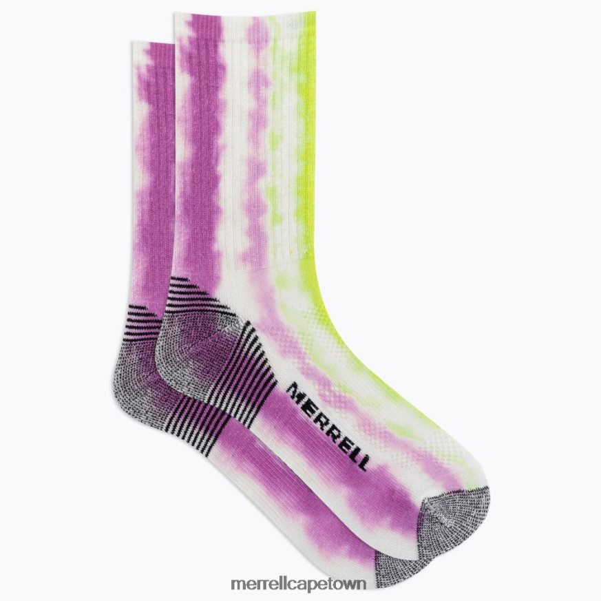 Pink Multi F60FX2304 Moab 360 Print Painted Stripes Crew Sock (JSS27003-652) Merrell