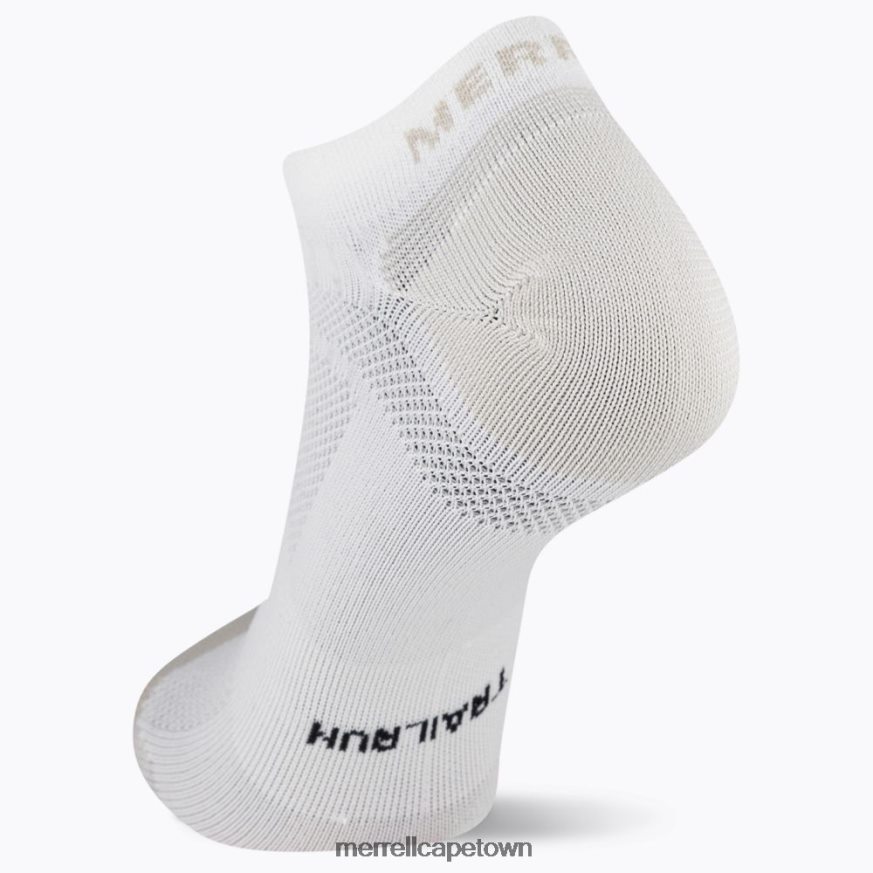White F60FX2220 Trail Runner Lightweight No Show Sock (JSS27017-100) Merrell