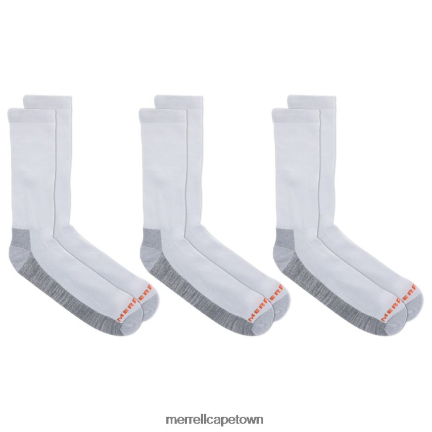 White F60FX2265 Work Crew Sock 6 Pack (JSS26719-100) Merrell