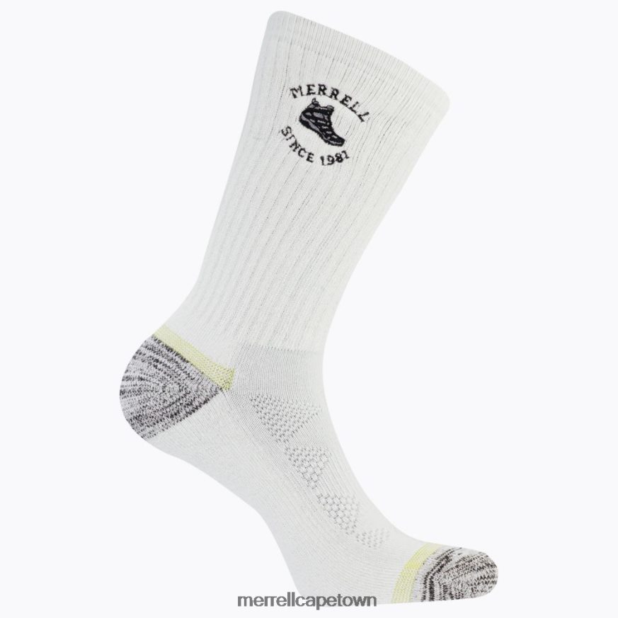 White F60FX2297 Moab Hiking Crew Sock (JSF26892-100) Merrell