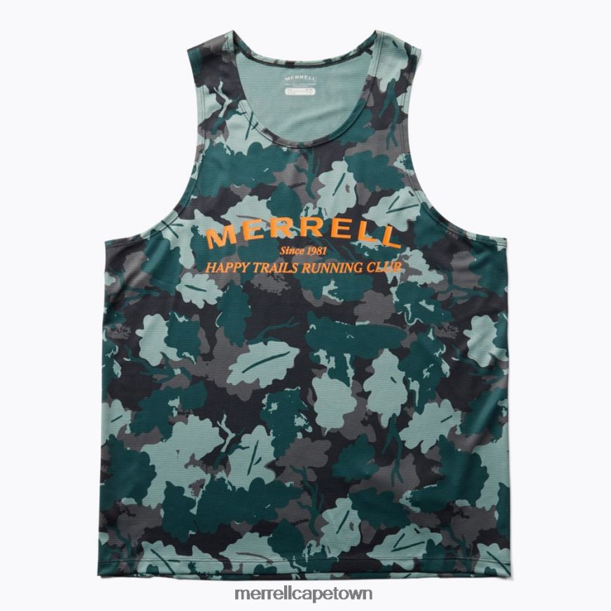 Sea Moss Leaf Print F60FX2779 Trail Running Singlet (JMF26614-330) Merrell