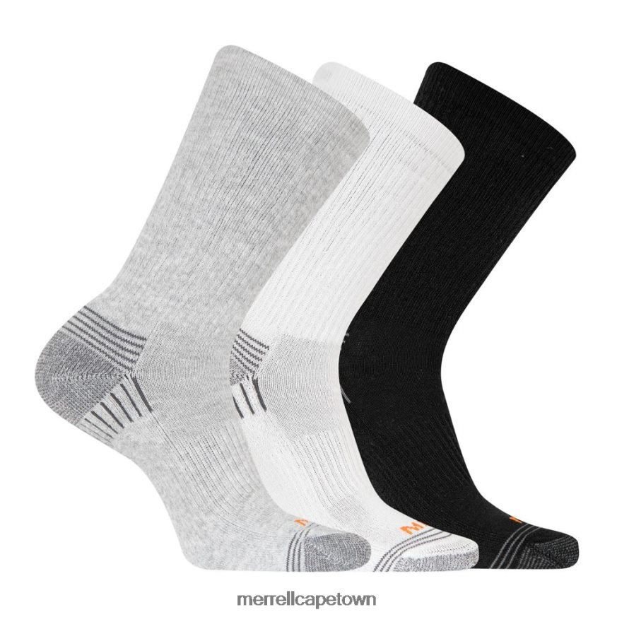 Grey Heather Asst F60FX2772 Hiker Crew Sock 3 Pack (JSF24699-020) Merrell