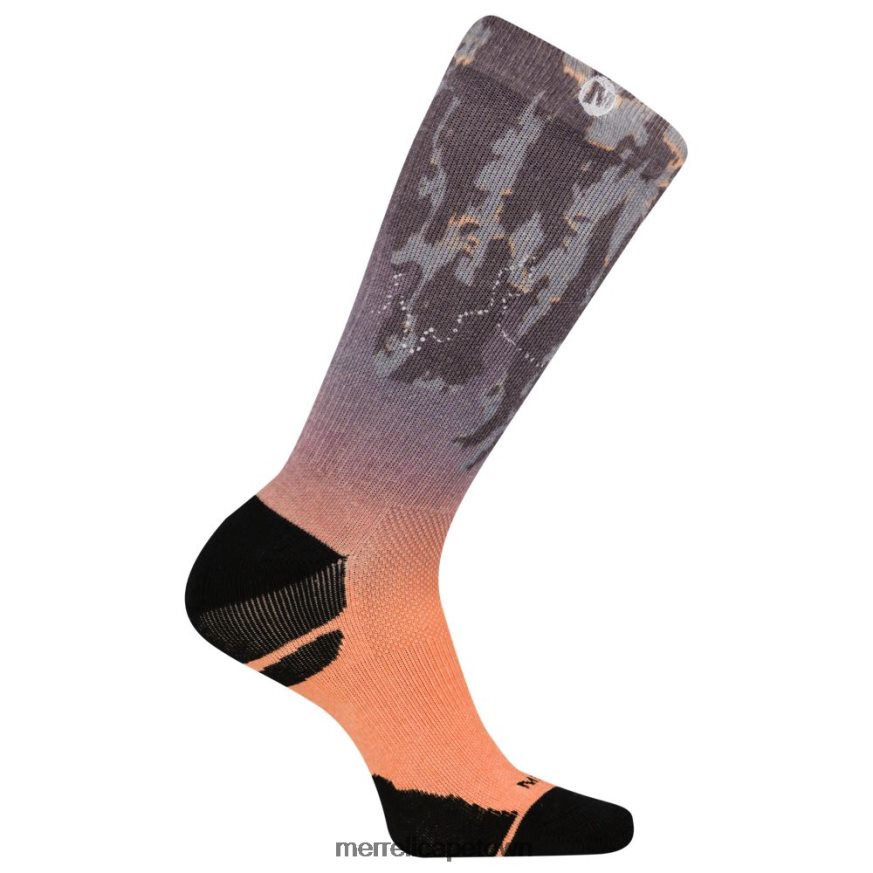 Purple Ombre F60FX2519 Reflective Print Performance Crew Sock (JSF26509-500) Merrell