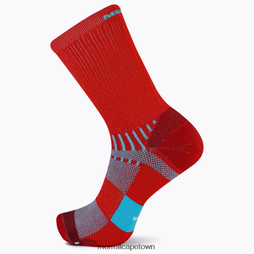 Red F60FX2470 Trail Runner Light Crew Sock (JSS27021-600) Merrell
