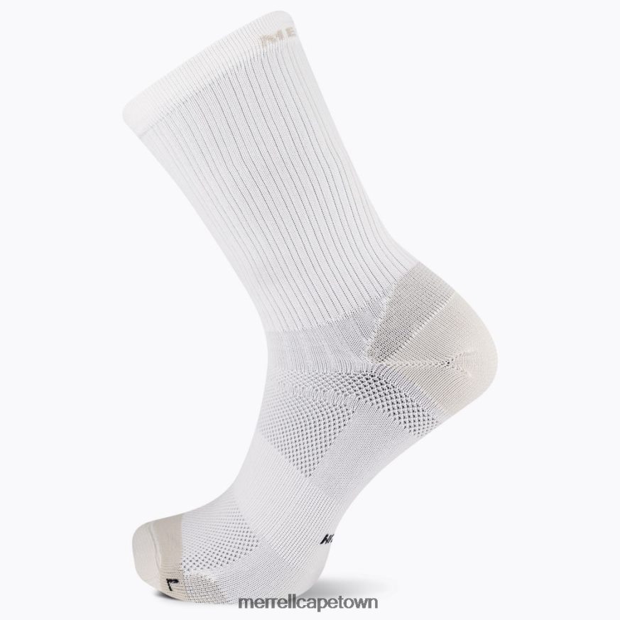 White F60FX2471 Trail Runner Light Crew Sock (JSS27021-100) Merrell